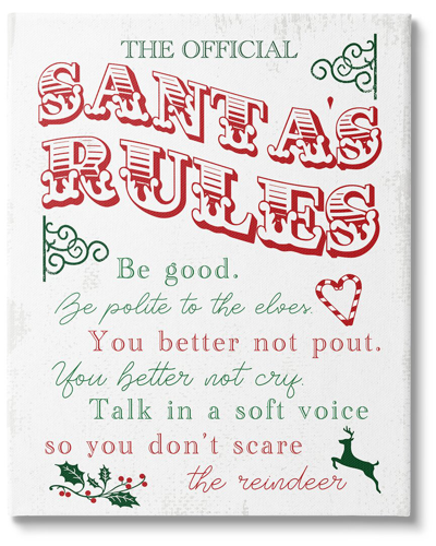 Stupell Official Santa's Rules Christmas List By Lil' Rue Wall Art
