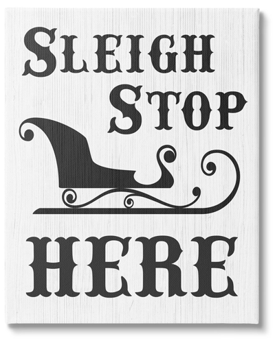Stupell Sleigh Stop Here Holiday Sled By Lil' Rue Wall Art