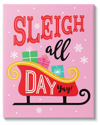 STUPELL SLEIGH ALL DAY BOLD GIFT SLED BY NINA SEVEN WALL ART