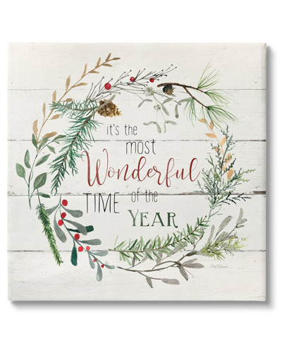 Stupell Most Wonderful Time Of Year Wreath By Carol Robinson Wall Art