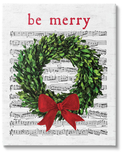 Stupell Be Merry Holiday Music Wreath By Lettered And Lined Wall Art