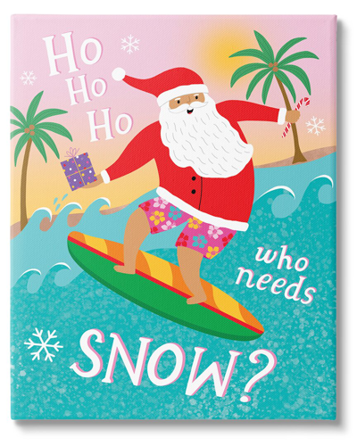 Stupell Who Needs Snow Surfing Santa By Nina Seven Wall Art