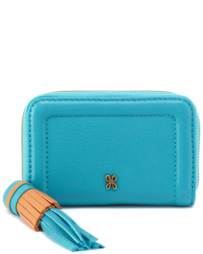 Hobo Nila Small Zip Around Leather Wallet In Blue