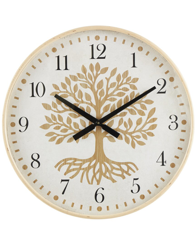 Peyton Lane Tree Wooden Wall Clock In Neutral