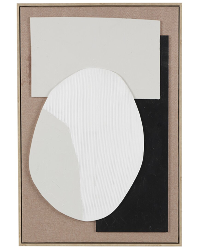 Peyton Lane Geometric Wooden Textured Framed Wall Art In Multi
