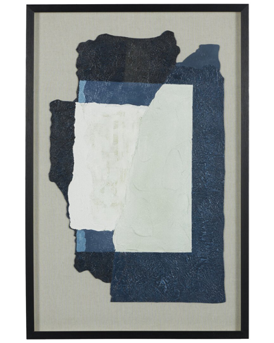 Peyton Lane Abstract Mixed Media Inspired Canvas Framed Wall Art In Black