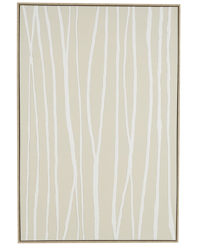 Peyton Lane Abstract Wooden Vertical Line Framed Wall Art In Neutral