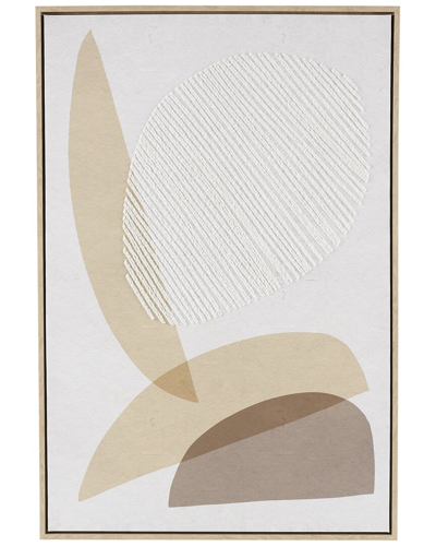 Peyton Lane Abstract Wooden Overlapping Shapes Framed Wall Art In Neutral