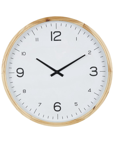 Peyton Lane Wooden Wall Clock In Neutral