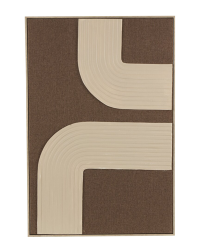 Peyton Lane Geometric Framed Wall Art In Brown