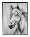 Peyton Lane Horse Shaded Drawing Canvas Framed Wall Art