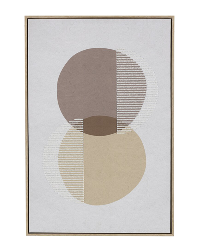 Peyton Lane Geometric Wooden Overlapping Circle Framed Wall Art In Neutral