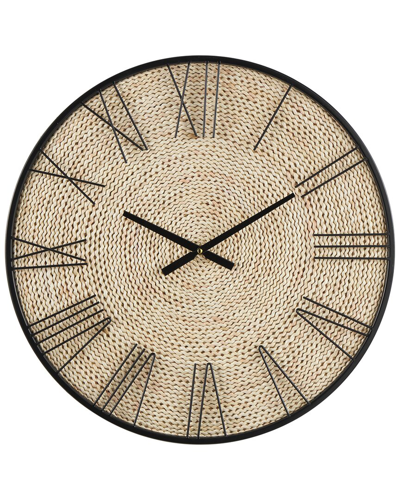 Peyton Lane Natural Fiber Coiled Wall Clock In Neutral