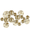 Peyton Lane Floral Metal Textured Overlapping Disk Wall Decor