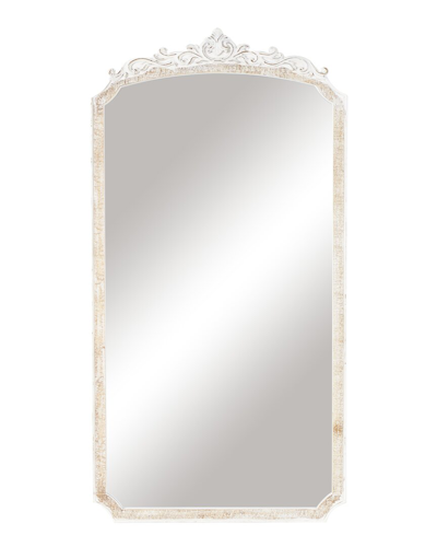 Peyton Lane Wooden Tall Arched Scroll Wall Mirror In Neutral