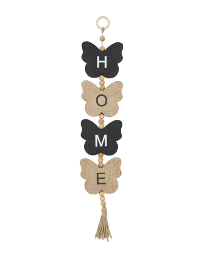 Peyton Lane Butterfly Wooden Home Sign Wall Decor In Neutral