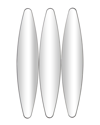 Peyton Lane Set Of 3 Elongated Oval Wall Mirrors