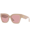 Tory Burch Golden Rim Square Acetate Sunglasses In Brown