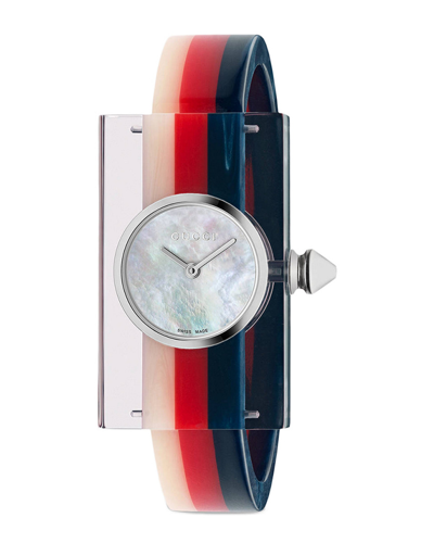 GUCCI GUCCI WOMEN'S PLEXIGLASS WATCH