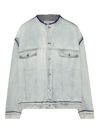 Maison Margiela Four-stitch Frayed Denim Jacket In Nude & Neutrals