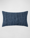 Elaine Smith Luxe Stripe Lumbar Pillow In Blue