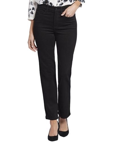 NYDJ NYDJ CALLIE BLACK RINSE HIGH-RISE STRAIGHT LEG JEAN