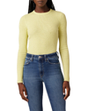 Hudson Back Keyhole Cutout Organic Cotton Blend Rib Sweater
