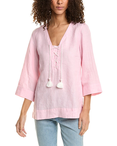Tommy Bahama Coastalina Linen Tunic In Pink Apple