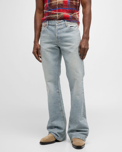 Cout De La Liberte Men's Jimmy Patterned Flare Jeans In Zandi