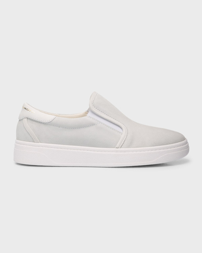 Giuseppe Zanotti Men's Gz94 Suede Slip-on Sneakers In Bianco