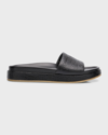 GIUSEPPE ZANOTTI MEN'S GZ-INDI BRAZILEIRO CROC-EFFECT LEATHER SLIDE SANDALS