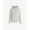 Allsaints Mens Cool Grey Brace Logo-embroidered Cotton Hoody