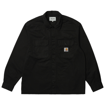 Pre-owned Carhartt Wip X Palace Long-sleeve Master Shirt 'washed Black'