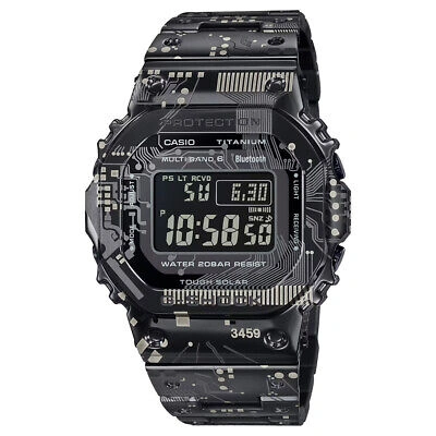 Pre-owned G-shock Casio  Gmw-b5000tcc-1jr Black Full Metal Titanium Men's Watch In Box