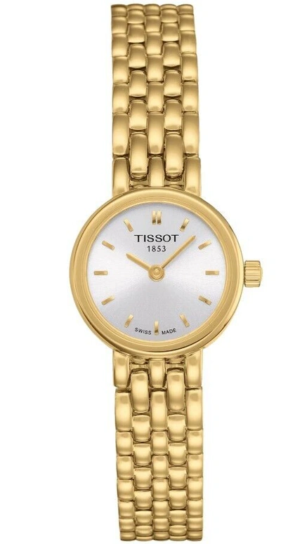 Pre-owned Tissot T Lady Silver Dial Gold Stainless Steel Women's Watch T0580093303100