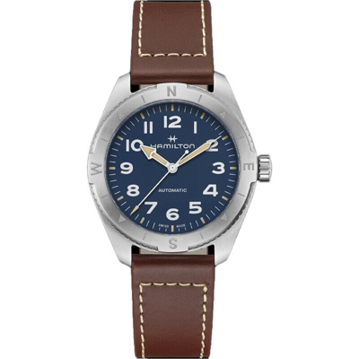 Pre-owned Hamilton Khaki Field 41mm Expedition Auto Blue Dial Men's Watch H70315540