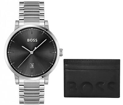 Pre-owned Hugo Boss Silver Mens Analogue Watch Confidence 1570146