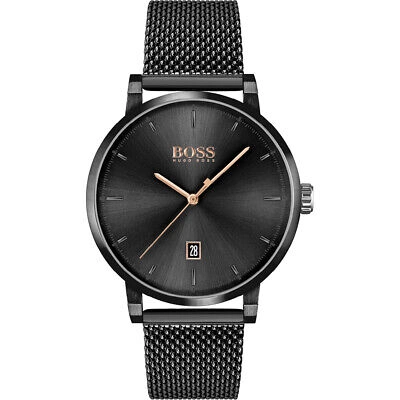 Pre-owned Hugo Boss Black Mens Analogue Watch Confidence 1513810