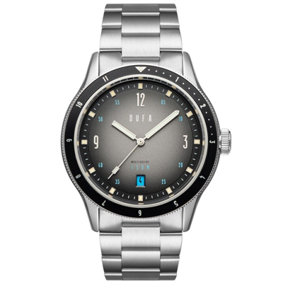 Pre-owned Dufa Sandblast Grey 41mm Automatic Diver Men's Watch 15atm Df-9034-44