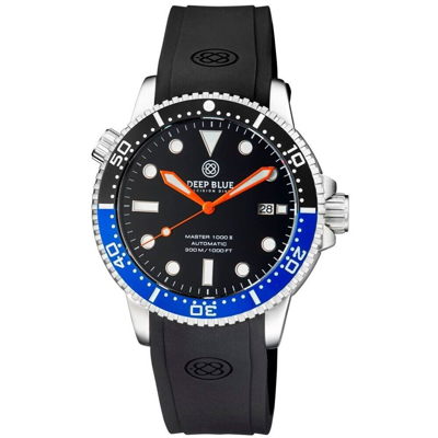 Pre-owned Deep Blue Master 1000 Ii 44mm Automatic Men's Diver Watch Black Blue Batman