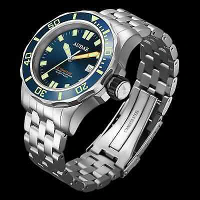 Pre-owned Audaz Blue Octomarine Automatic Men's Diver Watch 42mm Adz-2070-02 Seiko Nh35a