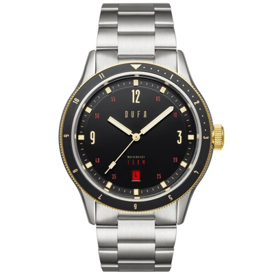 Pre-owned Dufa Caviar Black 41mm Automatic Diver Men's Watch 15atm Df-9034-55
