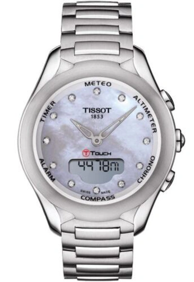 Pre-owned Tissot Women's T0752201110600 T-touch Sol Quartz Watch