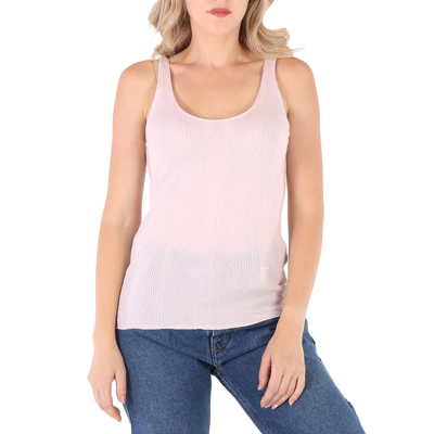 Pre-owned Burberry Veda Light Pink Roundneck Knit Tank Top