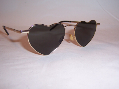 Pre-owned Saint Laurent Sunglasses Sl 301 Loulou 004 Gold/grey Authentic 301 In Gray