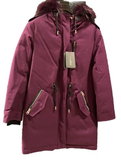 Pre-owned Mackage Women Parka. Size S. With Tags. Natural Fur In Purple