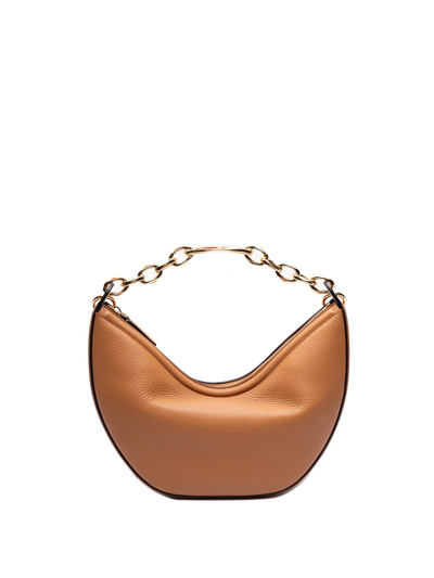 Valentino Garavani `vlogo Gate` Small Hobo Bag In Beige