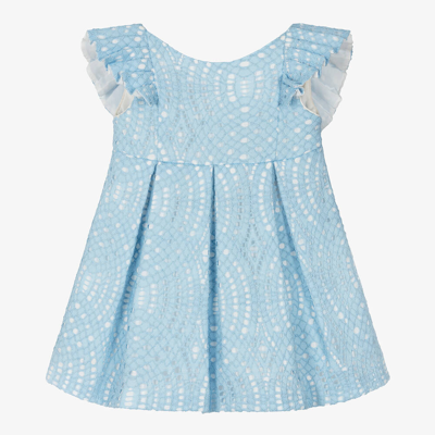 Foque Babies' Girls Light Blue Lace Dress