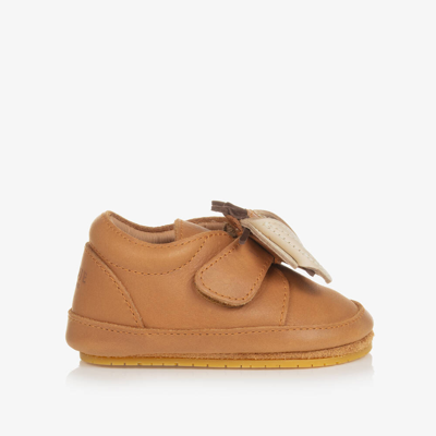 Donsje Baby Brown Leather Bee Pre-walker Shoes