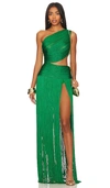 Bronx And Banco Jafari Sierra Sleeveless Gown In Green